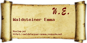 Waldsteiner Emma névjegykártya