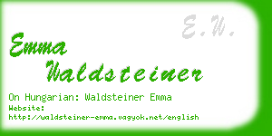 emma waldsteiner business card